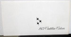 1971 Cadillac Color Selection Paint Chip Firemist Option Sale Brochure Folder