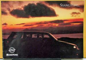 1992 SsangYong 4WD SUV Wagons Color Sales Brochure Dutch Text Original