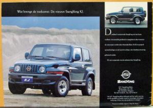 1992 SsangYong 4WD SUV Wagons Color Sales Brochure Dutch Text Original