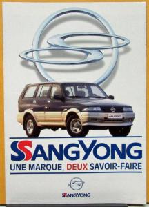 1993 94 95 96 97 98 SsangYong Musso 4WD SUV Wagon Sales Brochure French Text