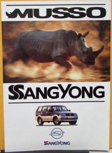 1993 94 95 96 97 SsangYong Musso 602 D LD SLD Sales Folder French Text