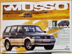 1993 94 95 96 97 SsangYong Musso 602 D LD SLD Sales Folder French Text