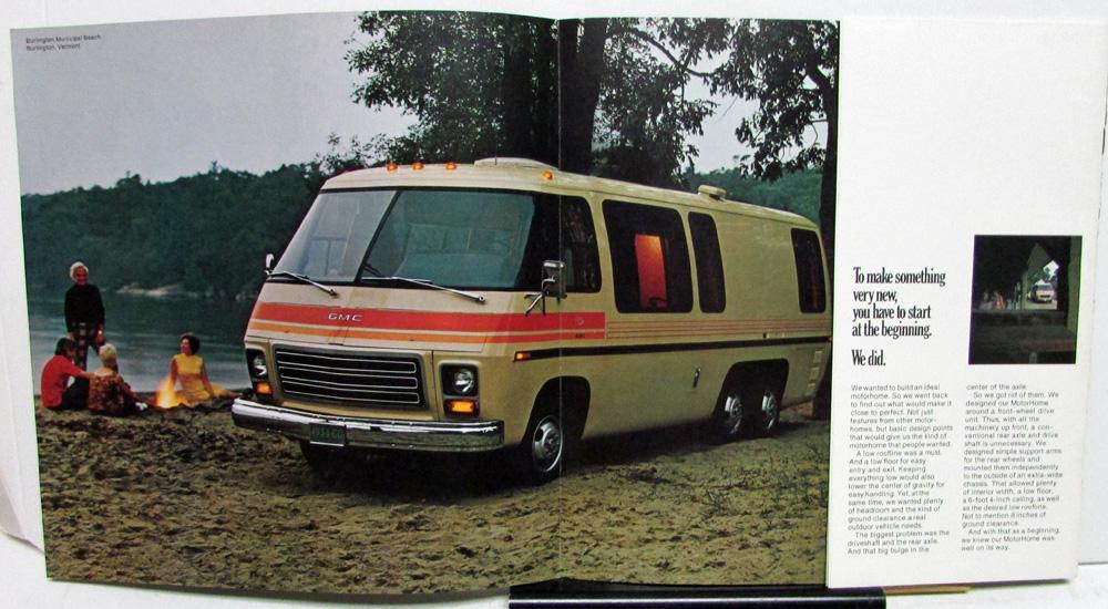 1973 GMC MotorHome RV Dealer Sales Brochure 23 26 Foot Features Options