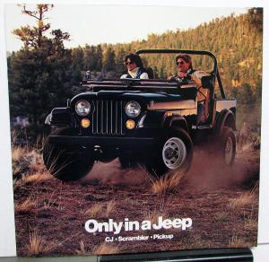 1985 Jeep CJ Scrambler J10 J20 Pickup Original Dealer Sales Brochure