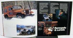 1985 Jeep CJ Scrambler J10 J20 Pickup Original Dealer Sales Brochure