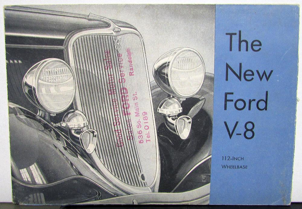 1933 Ford The New V-8 Sales Folder Brochure
