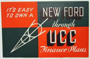 1935 Ford Universal Credit Company Finance Plans Sales Folder