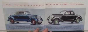 1935 Ford V8 A New Kind of Modern Motor Car Sales Brochure