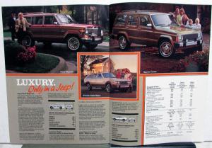 1984 Jeep Cherokee J20 Wagoneer Pickup Comanche Original Dealer Sales Brochure