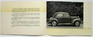 1937 Der Ford V-8 12PS Sales Brochure - Dutch Text Belgium Market