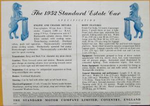 1952 Standard Estate Car Sales Folder Printed in England Original