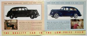 1938 Announcing Two New Ford V8 Cars Sales Folder