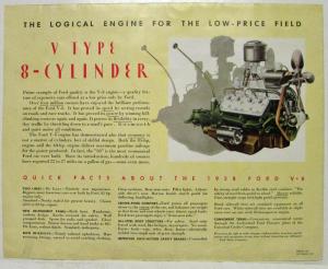 1938 Announcing Two New Ford V8 Cars Sales Folder