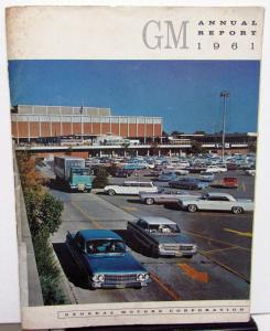 1961 General Motors GM Annual Report Booklet Shareholders Financial Stock Sales