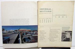 1961 General Motors GM Annual Report Booklet Shareholders Financial Stock Sales