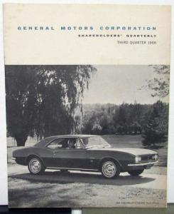 1966 Third Quarter General Motors Shareholders Quarterly With 1967 Models