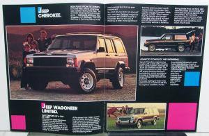 1986 Jeep Comanche Cherokee Wagoneer CJ J10 J20 Eagle Dealer Sales Brochure