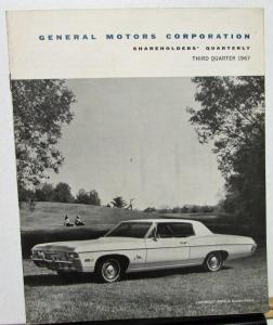 1967 Third Quarter General Motors Shareholders Quarterly With 1968 Models Shown