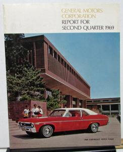 1969 Second Quarter General Motors Stock Shareholders Quarterly Financial Report