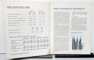 1970 Third Quarter General Motors Stock Shareholders Quarterly Financial Report