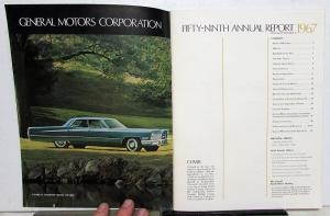 1967 General Motors GM Annual Report Pontiac GTO Cadillac GMC Truck Chevelle