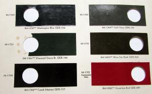 1938 Ford Color Paint Chips Leaflet Ditzler