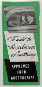 1938 Ford Accessories To Add To The Pleasure of Motoring Sales Mailer Brochure