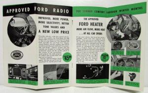 1938 Ford Accessories To Add To The Pleasure of Motoring Sales Mailer Brochure