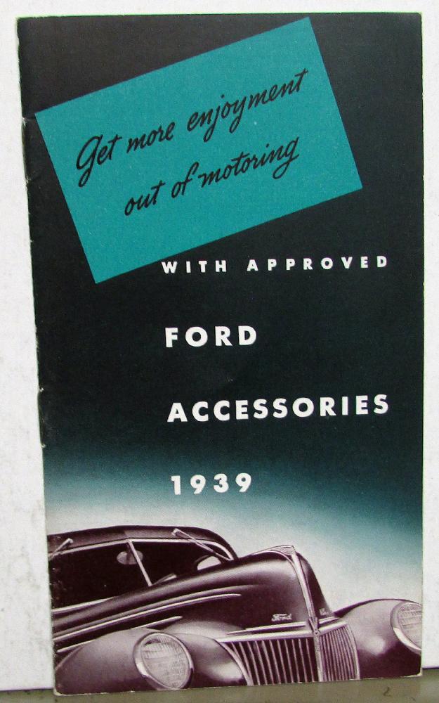 1939 Ford Accessories Get More Enjoyment Out of Motoring Sales Brochure