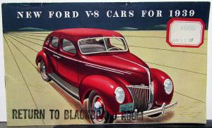 1939 New Ford V8 Cars Sales Brochure Small Version Dated 10/38 Original