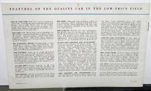 1939 New Ford V8 Cars Sales Brochure Small Version Dated 10/38 Original
