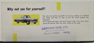 1959 ? Standard Vanguard Utility Pickup Australian Market Sales Folder Original