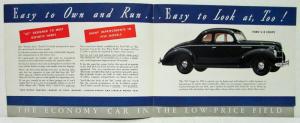 1939 Ford Thrifty Sixty V8 Sales Folder