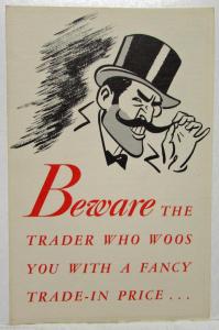 1939 Ford Beware Trader Who Woos You with Fancy Trade-In Price Sales Brochure