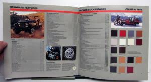 1986 Jeep CJ Renegade Laredo Original Dealer Sales Brochure