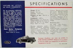 1946 Ford Sales Brochure French Text