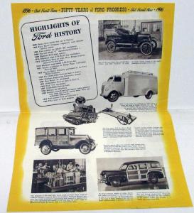 1946 Ford Fifty Years of Progress Sales Brochure