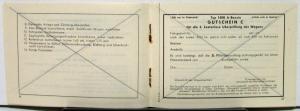1955 1956 ? Steyr Fiat  Daimler Puch Type 1400 A Benzin Service Book German Text