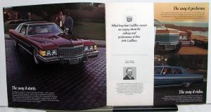 1974 Cadillac Testimonials Features Economy XL Sales Brochure Mailer Original