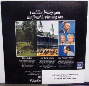 1974 Cadillac Testimonials Features Economy XL Sales Brochure Mailer Original