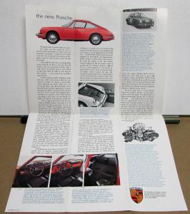 1966 Porsche Dealer Sales Brochure Folder 911 912 Features Original Rare
