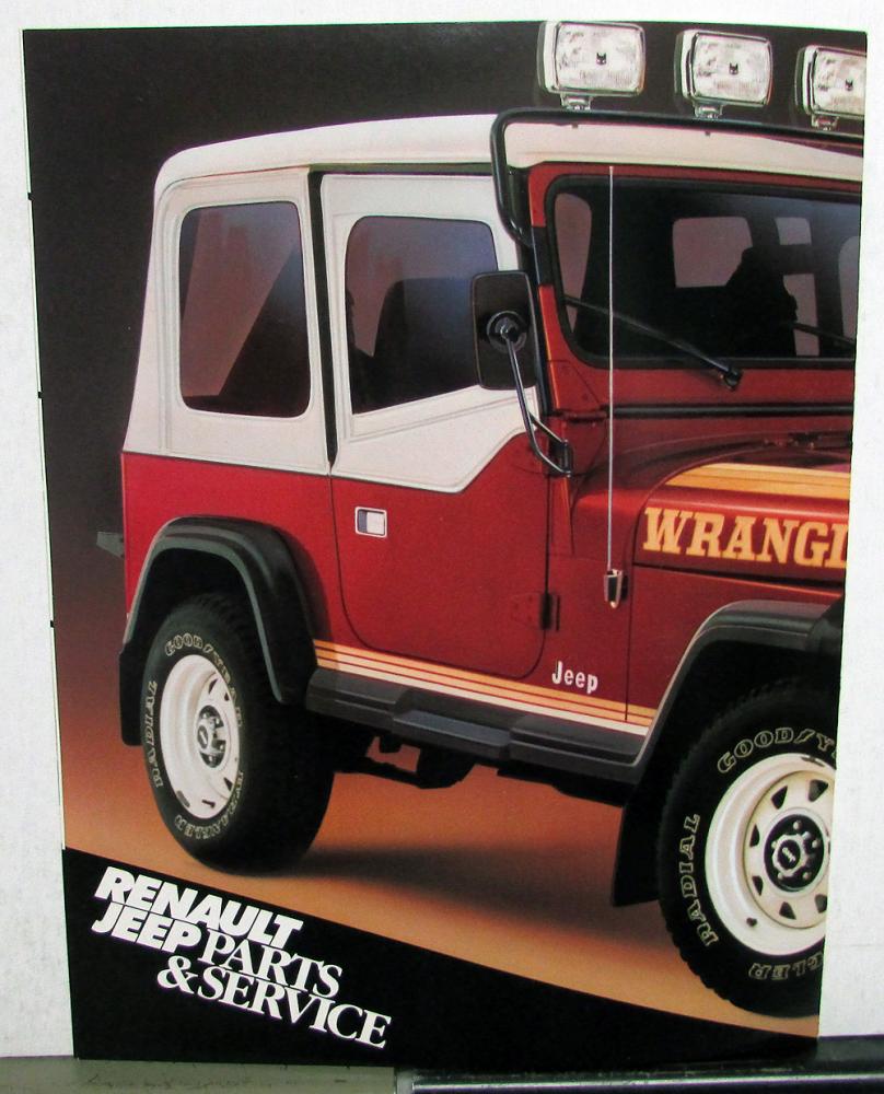 1987 Jeep Wrangler Accessories Brochure by Renault Jeep Parts & Service  ORIGINAL