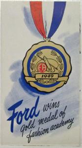 1949 Ford Wins Gold Medal of Fashion Academy Sales Trifold