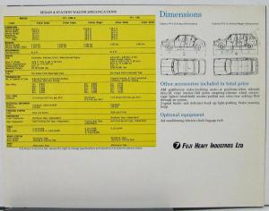 1971 1972 Subaru FF1 1300 G & 1100 Models Color Sales Folder Original