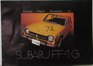 1971 1972 Subaru FF1 1300 G & 1100 Models Color Sales Brochure Original