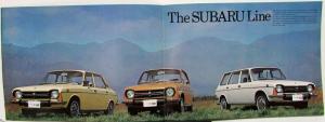1971 1972 Subaru FF1 1300 G & 1100 Models Color Sales Brochure Original