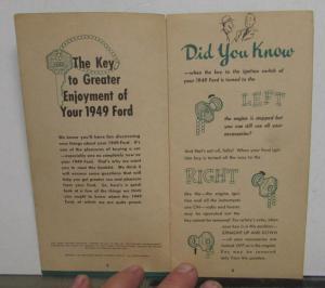 1949 Ford Did You Know Facts About the 49 Sales Brochure