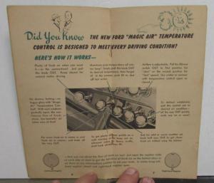 1949 Ford Did You Know Facts About the 49 Sales Brochure