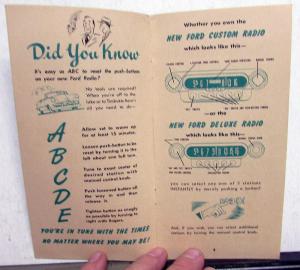 1949 Ford Did You Know Facts About the 49 Sales Brochure