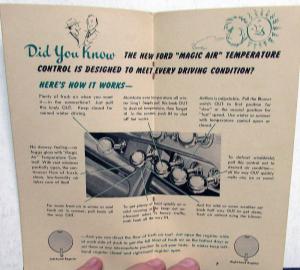 1949 Ford Did You Know Facts About the 49 Sales Brochure